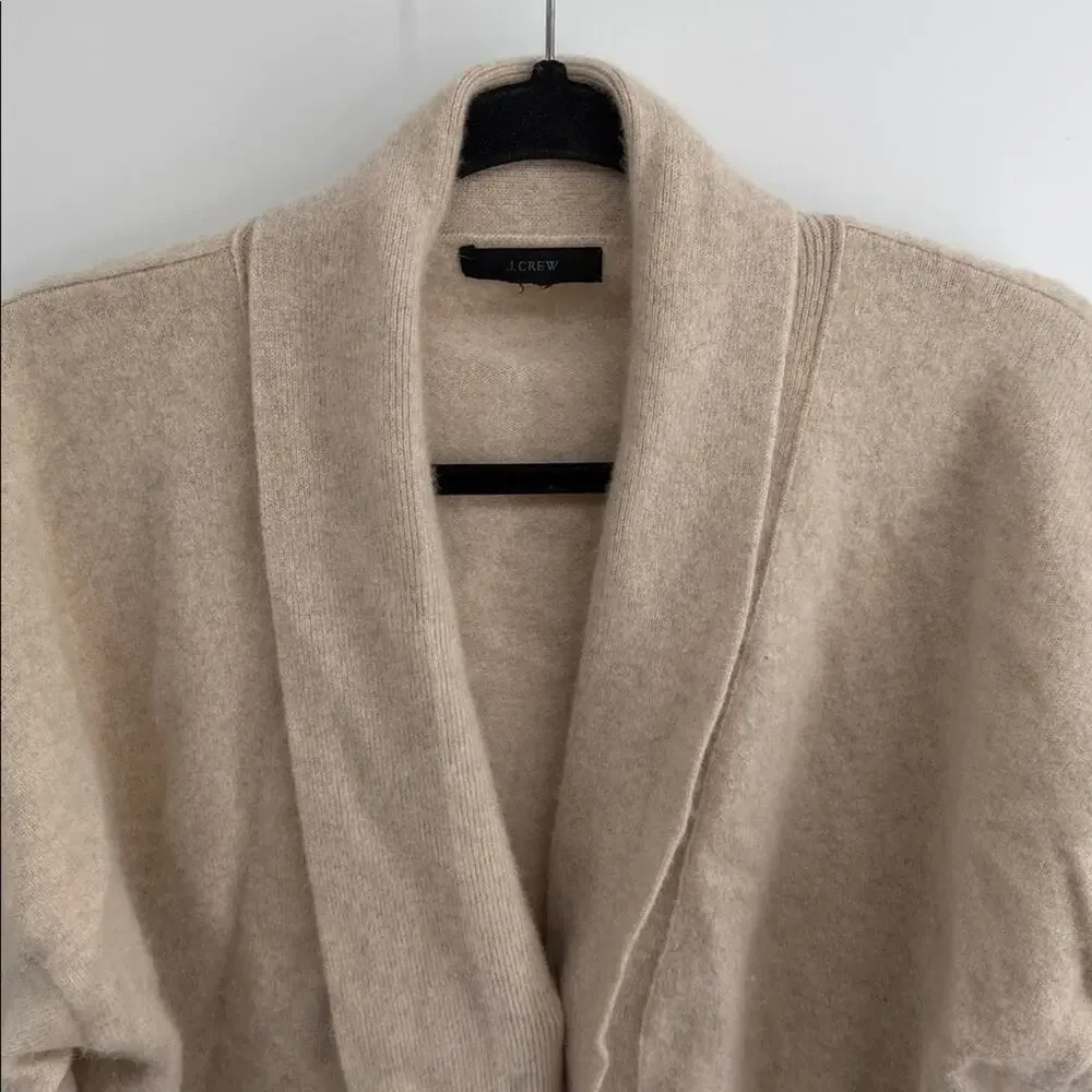 J. Crew cashmere blend shawl collar knit cardigan sweater